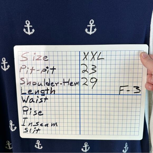 Tommy Hilfiger Anchor-Patterned Sweater  Navy Cream nautical coastal plus size - Picture 8 of 8